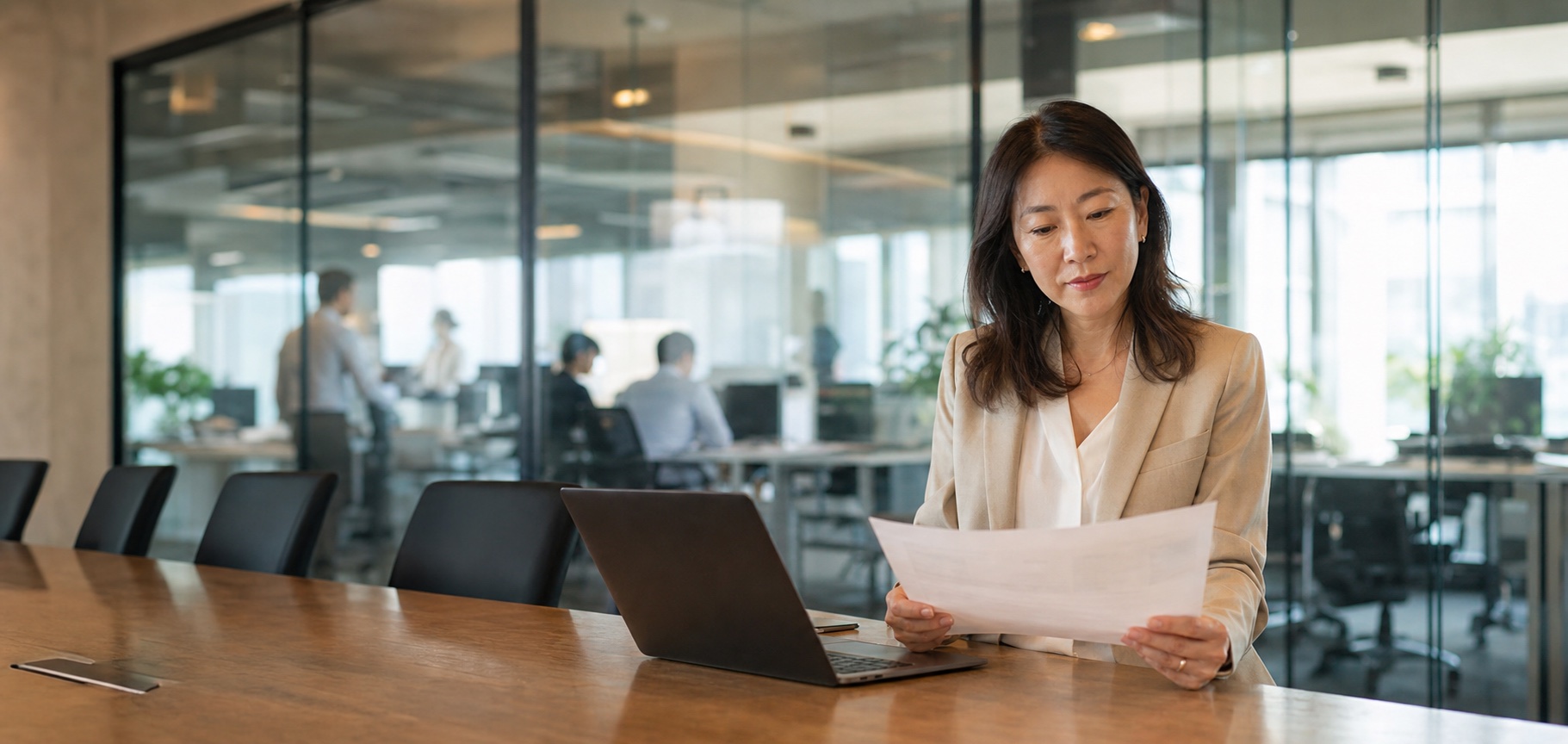 Professionals reviewing sensitive client work with AI assistance